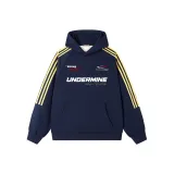 Темно-синий синий худи и свитшоты с флисовой подкладкой