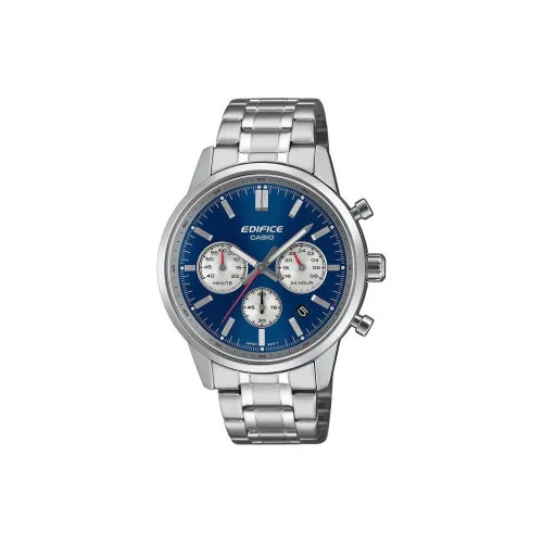 CASIO EDIFICE Кварцевый механизм нержавеющая сталь ремешок мужские часы синий циферблат