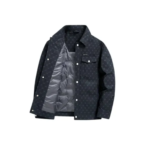 SIBANU Черный Мужской Пуховик