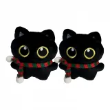 Два набора: черная кукла-кот + красная и зеленая шарф