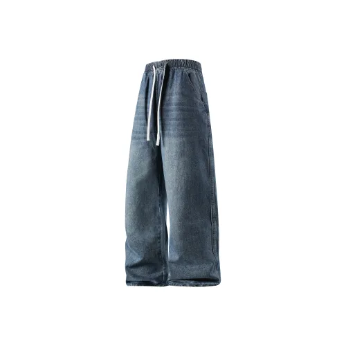 TGZT Blue Unisex Jeans TGZT Синий Унисекс Джинсы