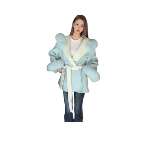 HKPXR Светло-синий Женский пальто