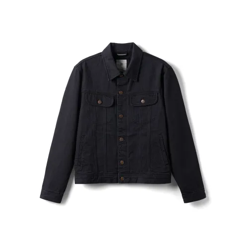 SIMWOOD Вымытый деним Черный Мужской Джинсовый Куртка