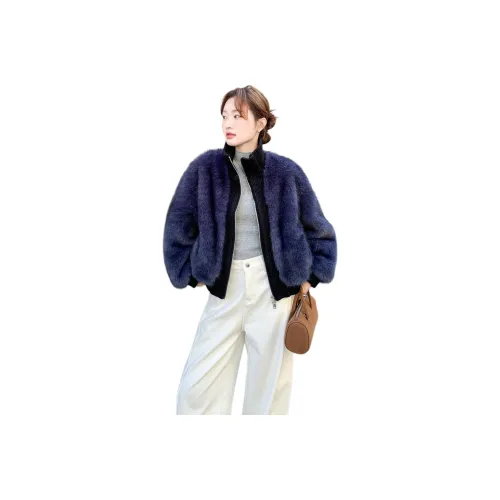 MEXICAN Темно-синий Женские Меховые изделия