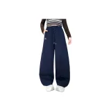 Темно-синие штаны с флисовой подкладкой