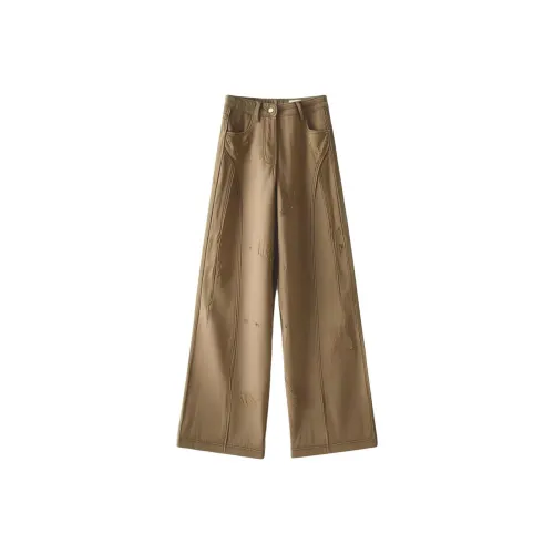 AIMEEROSA Khaki с флисовой подкладкой женские джинсы