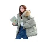 Зеленый хлопковый пуховик