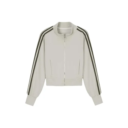 Cotton Gene Хаки [С флисовой подкладкой] Женские Свитшоты