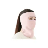 Наушники с меховыми капюшонами, термическая маска для лица, розовый: 1 штука