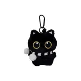 [Черный Белый Шарф] Маленький Черный Кот - Черный Шнурок