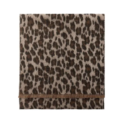 ZARA Collaboration Акриловые Вязаные Шарфы Унисекс Леопардовый Принт