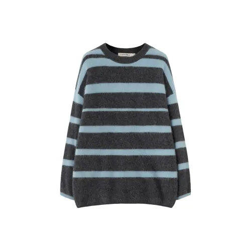 SOON FLOWER Синий Серый Полосы Женские Свитера