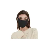 3D Защита глаз Угловая Утеплённая Лица Щит Черный: 1 упаковка