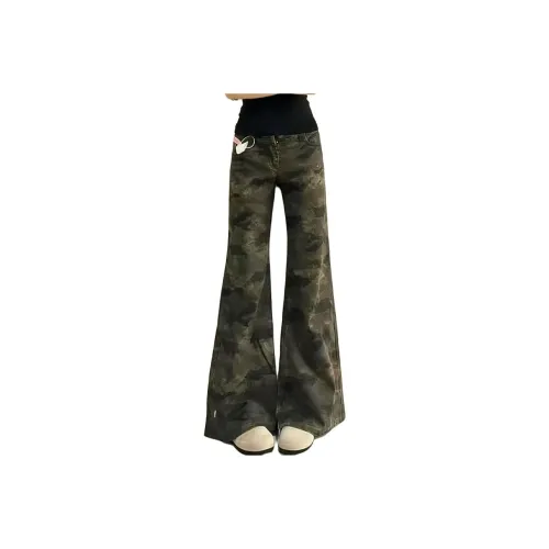 BRG Камуфляж с флисовой подкладкой женские джинсы