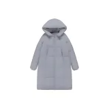 Серый хлопковый пуховик [удлиненный, утолщенный]