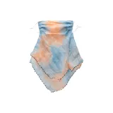 Наушные шелковые шарфы, акварельные (оранжевые) маски для лица: 1 упаковка