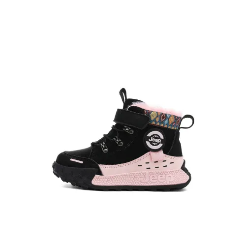 Jeep Anti KICK и Дышащий MID Топ Сноубутсы Черно-розовый Детский