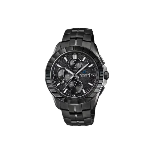 CASIO Manta S7000 Collection Солнечный Кварцевый механизм Титан Ремешок Часы Мужские Черный Циферблат