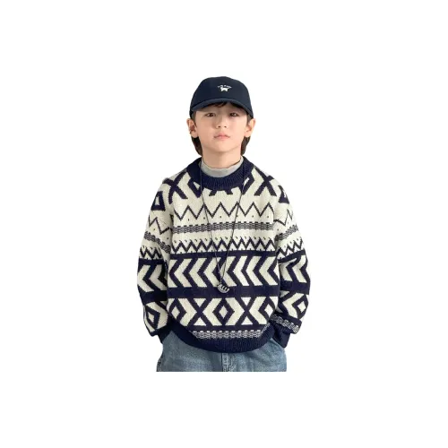 RINDU Свитер Зимний Темно-синий Синий Подростки