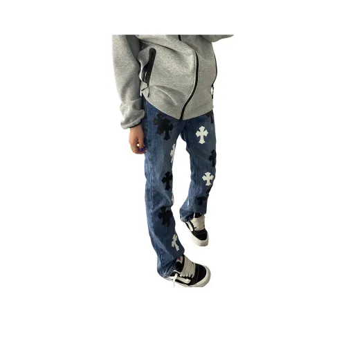 PISYPOX Blue Unisex Jeans PISYPOX Синий Унисекс Джинсы