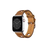 [Отверстие Серебристая Застежка] Коричневый