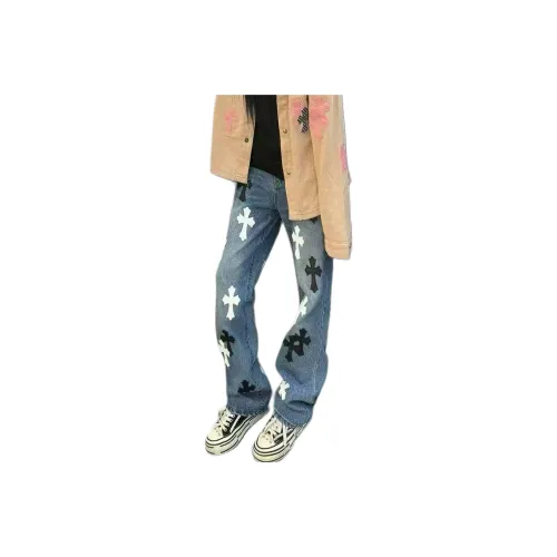 PISYPOX Blue Unisex Jeans PISYPOX Синий Унисекс Джинсы