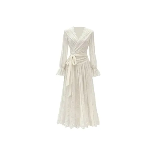 AINUOERMY Длинное платье с длинными рукавами женское