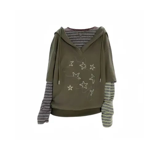 KKX Армейский зеленый Женский Свитшот