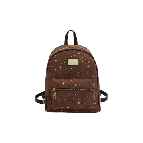 PINK·LAND ПУ (полиуретан) Рюкзак Стандартный Женский Кофейный Черный