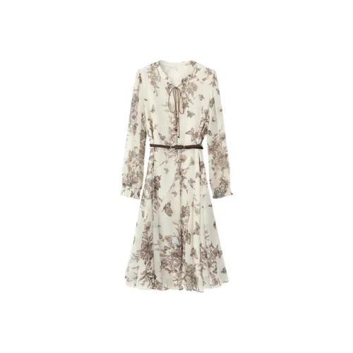 NINE WEST Длинное платье с длинными рукавами женское