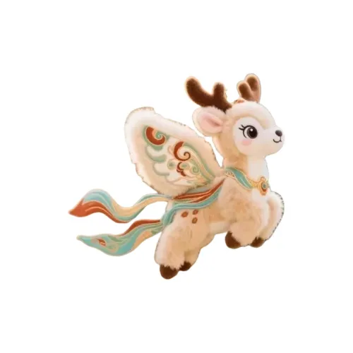 Mise Креативный Dunhuang Девять Цветов Олень Брелок Украшение Плюшевый Подвеска 12 см Длина Тела