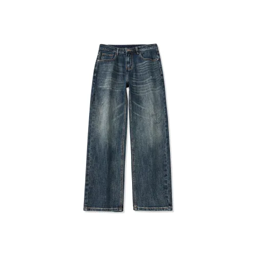 TGZT Blue Unisex Jeans TGZT Синий Унисекс Джинсы