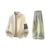 Экрю + Желтый Грязь Джинсы с Флисовой Подкладкой