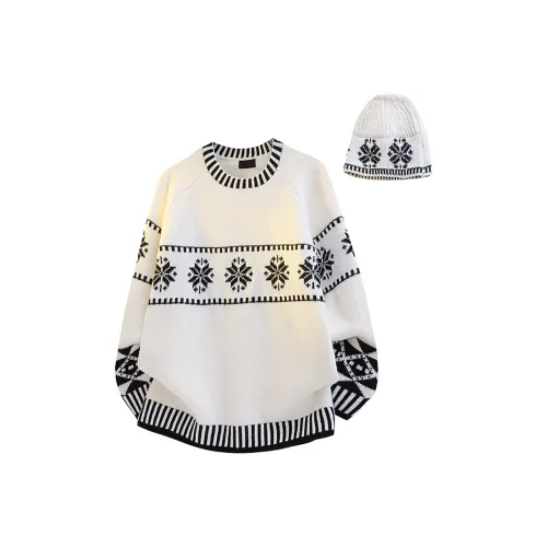 YINNIZHE Белый с Шляпой Унисекс Свитера