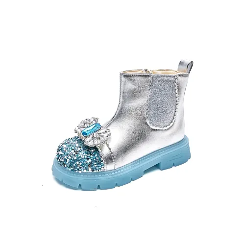 KINDDOG Детские кожаные сапоги High Top D3994 Синий Manga KIDS