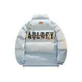 Дальний Небесный Синий - Одиночная Пухлая Куртка [Воротник-стойка]