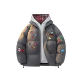 Темно-серая красная клетчатая шляпа