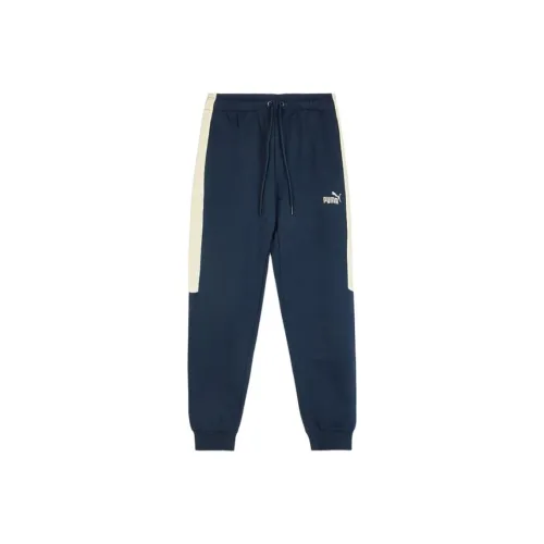 PUMA Вязаные тренировочные брюки мужские синие