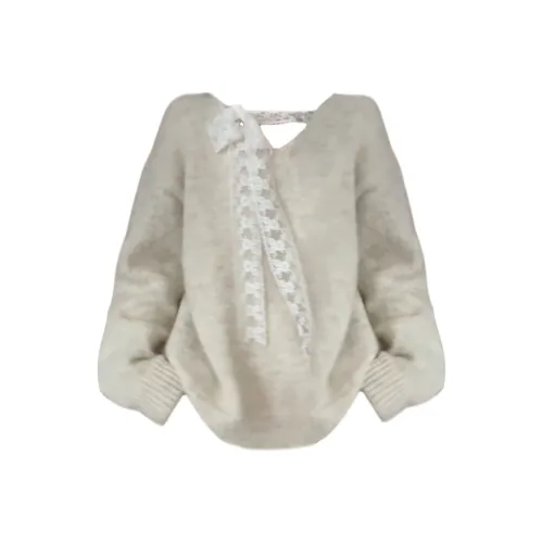 ONENINE34PM Овсяной свитер женский трикотаж