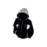 Чёрный с флисовой подкладкой и вышивкой