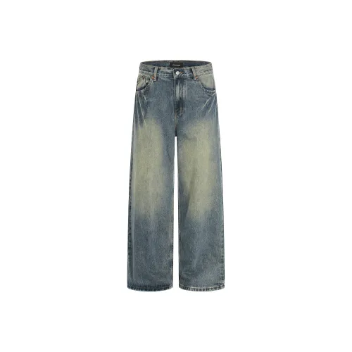 MAD WITCH Промытый синий Унисекс Джинсы