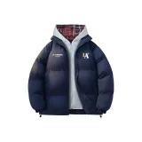 Темно-синий, синий, желтый/белый логотип (красная шляпа в клетку)