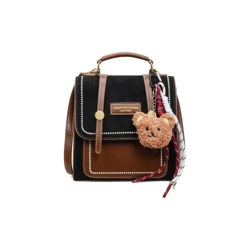 ORANGE BEAN ПУ (полиуретан) Рюкзак Стандартный Женский Черный Хаки Кофейный Коричневый