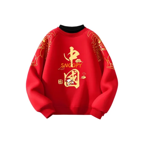 SNOOPY [Детский новогодний флисовый костюм с новогодней тематикой] Сандаловое дерево Manubi_5 Предшкольные свитшоты