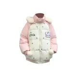 Розовый [Мультяшный Кошка Вышивка]