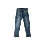 Синий, длина до щиколотки