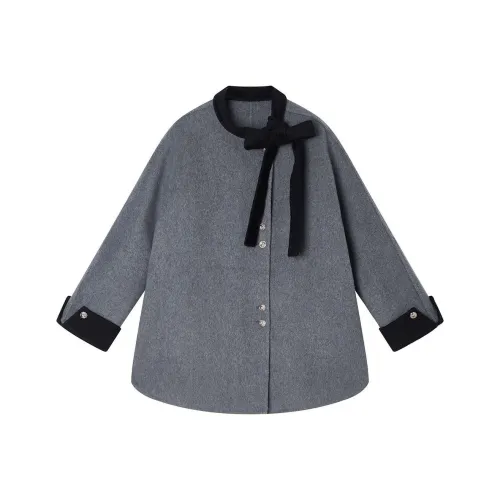 Amyway Серый Шерстяной Пальто Женское Пальто