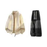 Ecru + Black Jeans Fleece-Lined  
Экрю + Черный Джинсы с Флисовой Подкладкой