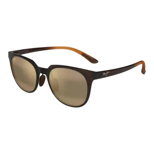 Maui Jim Ацетат Пластик Круглые Солнцезащитные очки Унисекс Half Прозрачный Корневое пиво