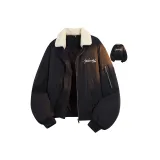 Чёрный (Съемный меховой воротник)